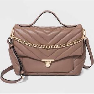 QUILTED TOP HANDLE SATCHEL HANDBAG | A NEW DAY